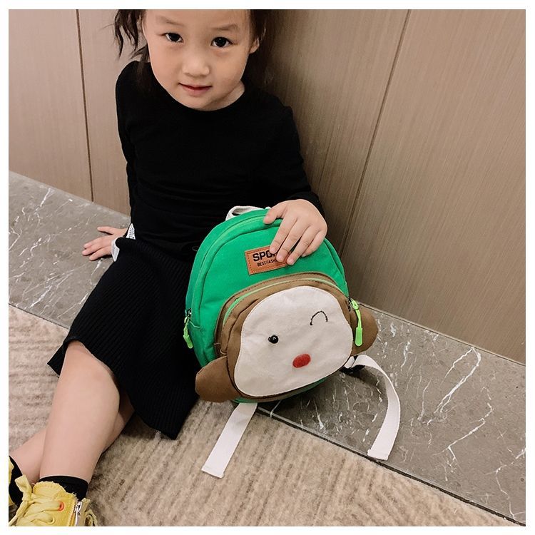 New Super Popular Children's Baby Canvas Backpack Korean Fashion Kindergarten Boys and Girls Backpack Cute Schoolbag Fashion