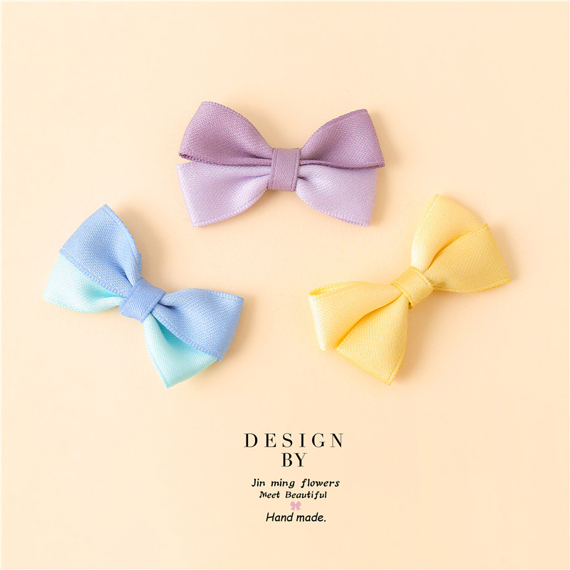 拼色蝴蝶结diy配饰 布艺手工半成品配件 鞋花服装辅料 棉带双色结