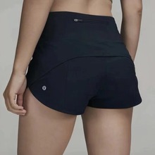 LuLu同款Speed Up系列女士运动高腰短裤2.5”款 防走光凉感速干裤