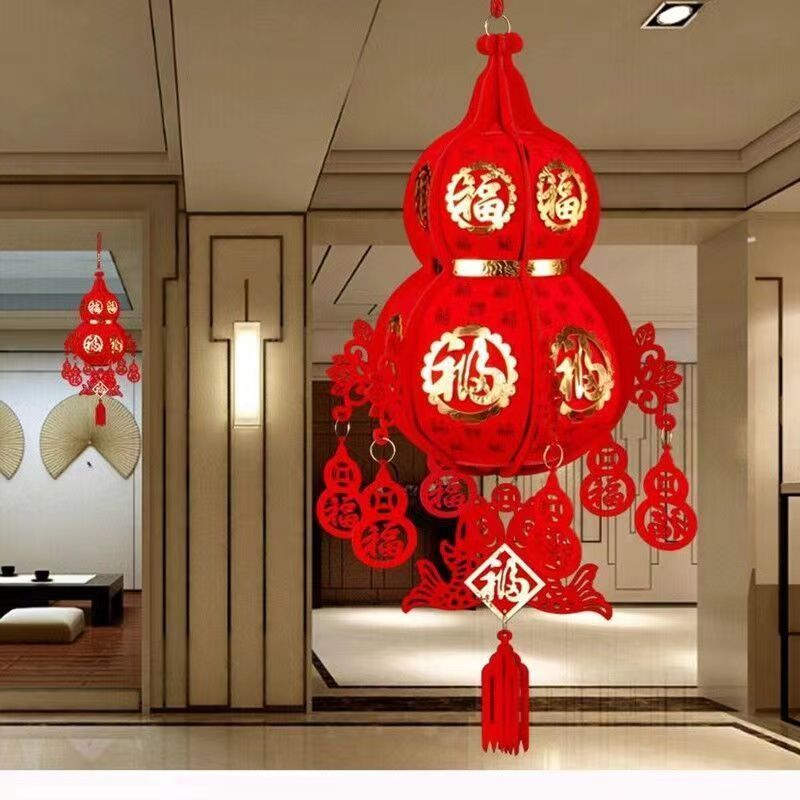 端午节装饰葫芦灯笼手工宫灯乔迁布置挂件客厅商场珠宝店装饰