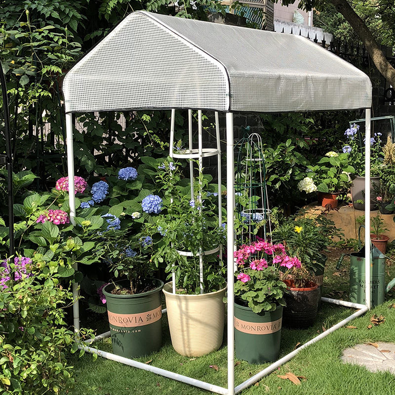 家用温室花房家庭阳台保温花暖房钢管大棚骨架多肉绿植防冻棚