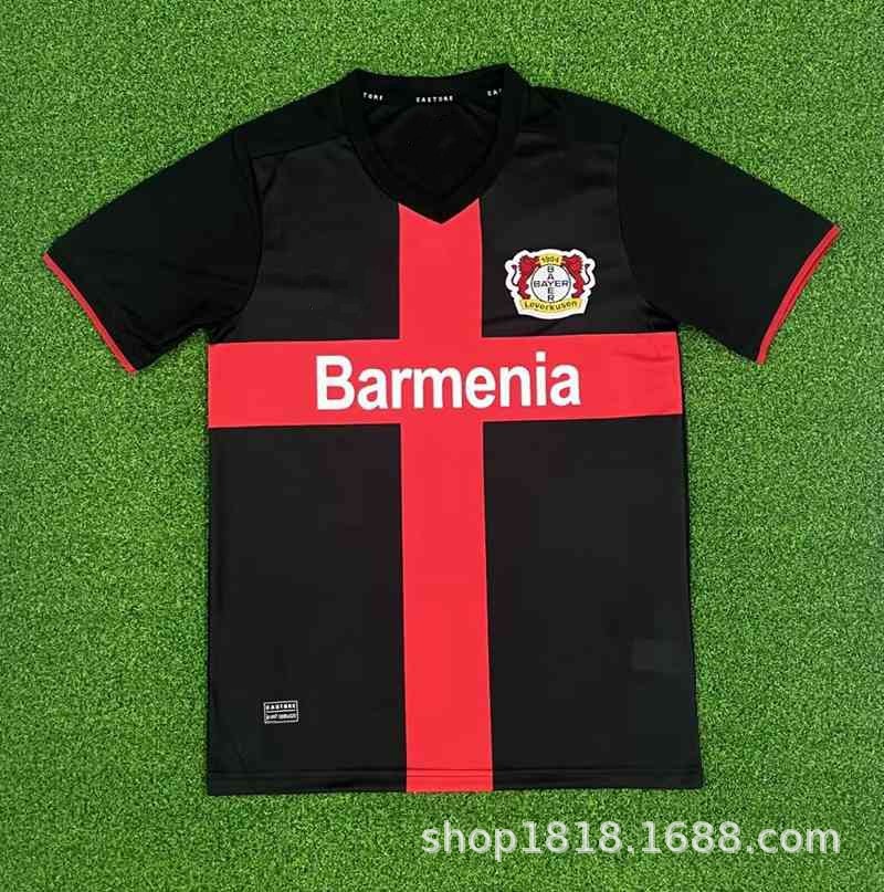 24-25勒沃库森特别版球衣单件短袖上衣球迷版足球服t恤比赛训练服