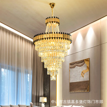 设计师客厅灯别墅大厅吊灯轻奢后现代水晶吊灯酒店餐厅售楼部吊灯
