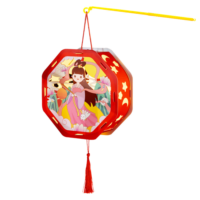 Mid-Autumn Festival Lantern Handmade DIY Material Package GD Homemade Children Portable Ancient Style New Creative Glow Lantern