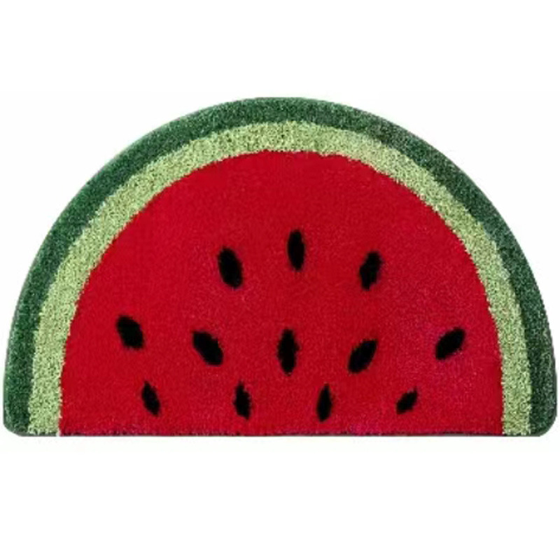 Cross-Border Semicircle Fruit Floor Mat Bathroom Entrance Water-Absorbing Non-Slip Mat Household Entrance Cashmere-like Floor Mat