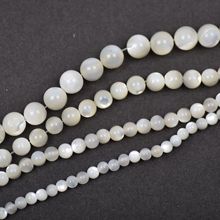 马蹄螺天然本色圆珠2mm-8mm海洋光面贝壳珍珠散珠手工diy串珠材料