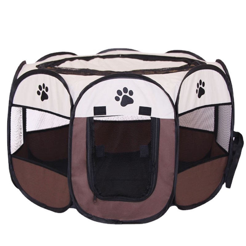 New Cathouse Doghouse Removable and Washable Octagonal Cage Pet Inclosure Waterproof Oxford Cloth Scratch-Resistant Dog Tent Octagonal Fence