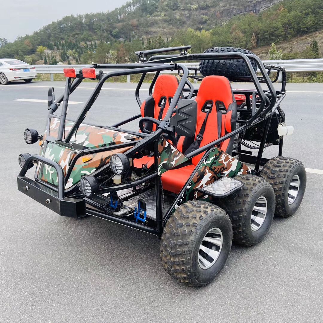 六驱沙滩车450卡丁车双座6轮链传动轴全地形雪地山地越野摩托车