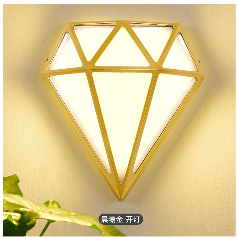 New Led Diamond Wall Lamp Villa Door Garden Courtyard Door Indoor and Outdoor Balcony Living Room Decoration Wall Lamp