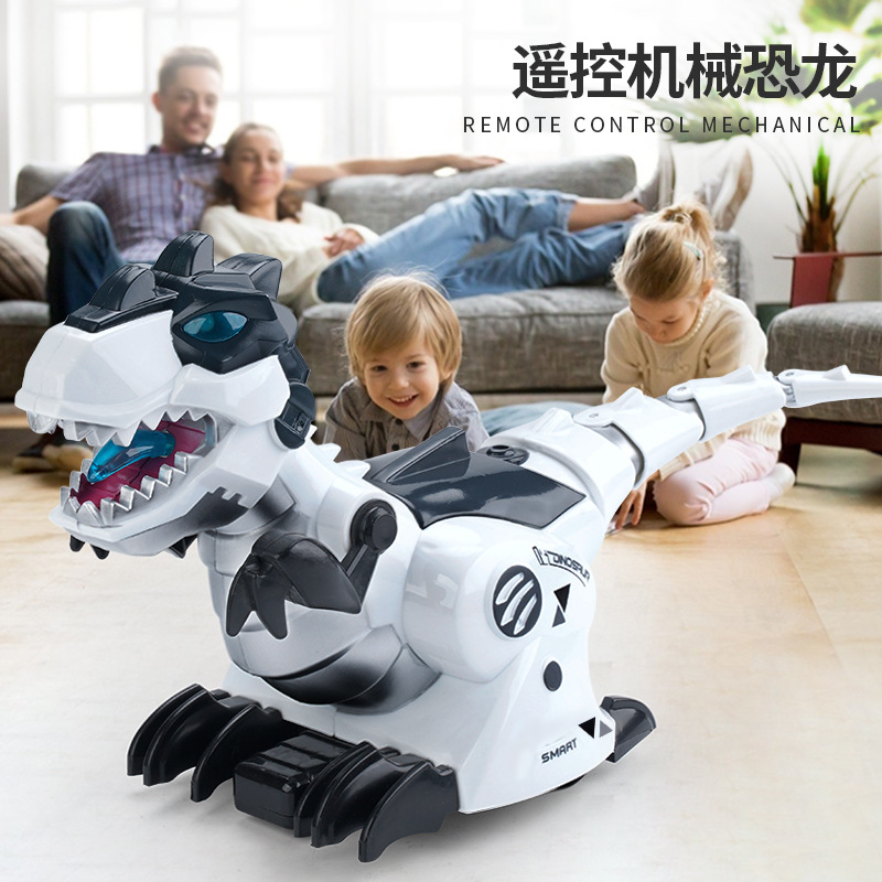 Cross-Border Children's Remote Control Robot Toy Walking Raptor Replica T-Rex Boy Electric Dinosaur Toy