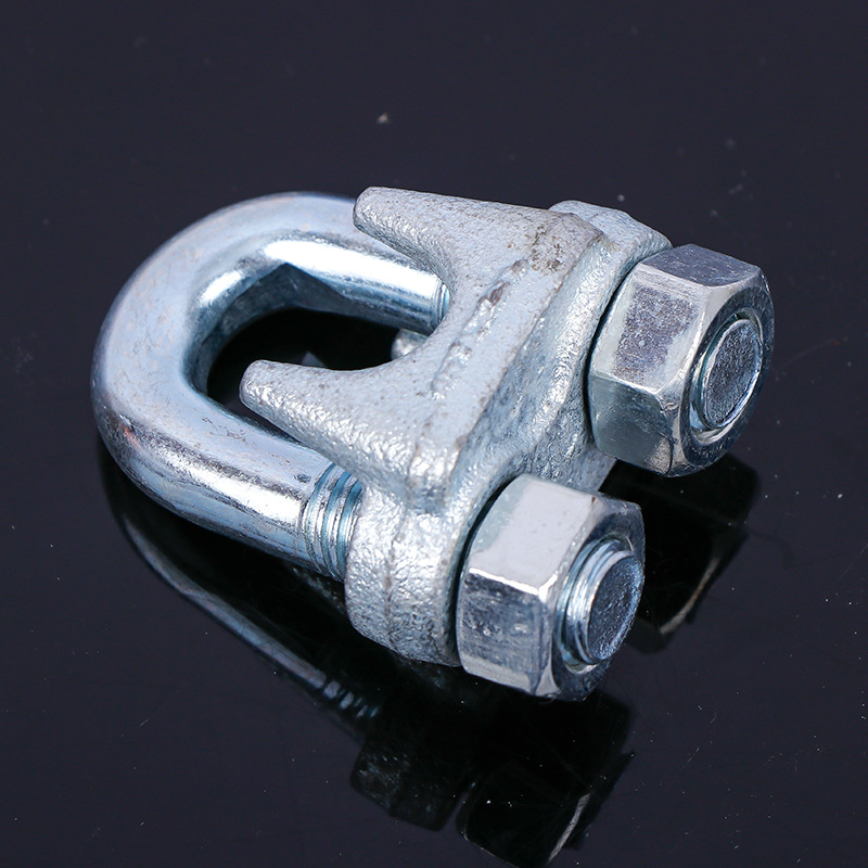 轻型钢丝绳卡头批发 钢丝绳绳卡夹镀锌卡扣 五金索具钢丝绳锁扣