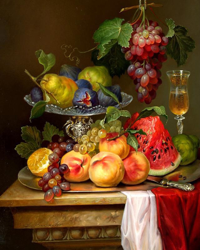 水果满桌油画外贸手工钻石绣钻石画产地源头厂家直销批发十字绣