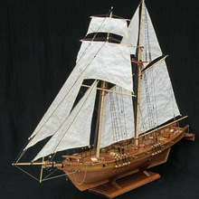Hot 1 Set 1:100 Halcon Wooden Sailing Boat Model DIY Kit跨境