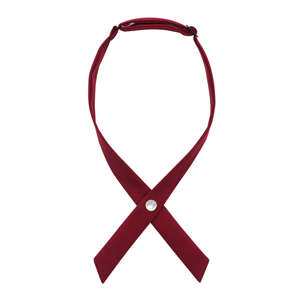 厂家直销泰式十字小交叉纯色领结jk制服蝴蝶结女款日系泰风配饰