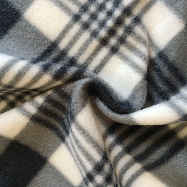 黑白格子印花双面绒毯子 旅行便携小毛毯 办公室沙发午睡膝盖盖毯