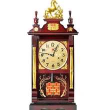 机械座钟老式上弦链发条铜机芯台钟实木报时客厅中式机械挂钟表