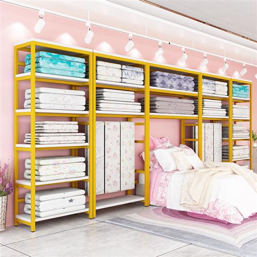 家纺店货架展示架仓储床上家居用品展柜四件套被子被芯枕芯置物