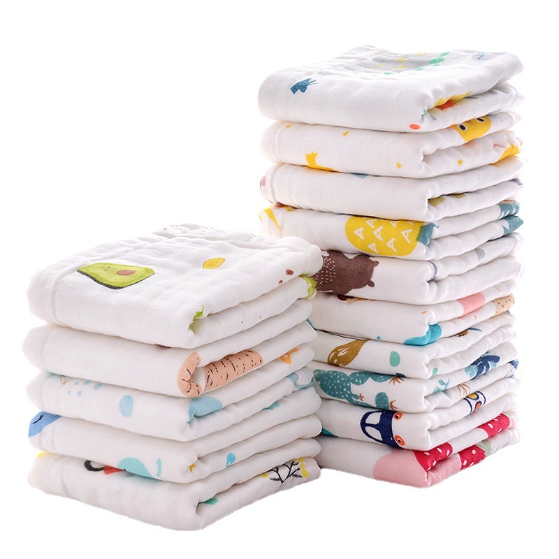 Cotton Gauze Towel 50*25 Baby Saliva Towel Children Baby Washing Face Beat Small Tower Newborn Baby Items