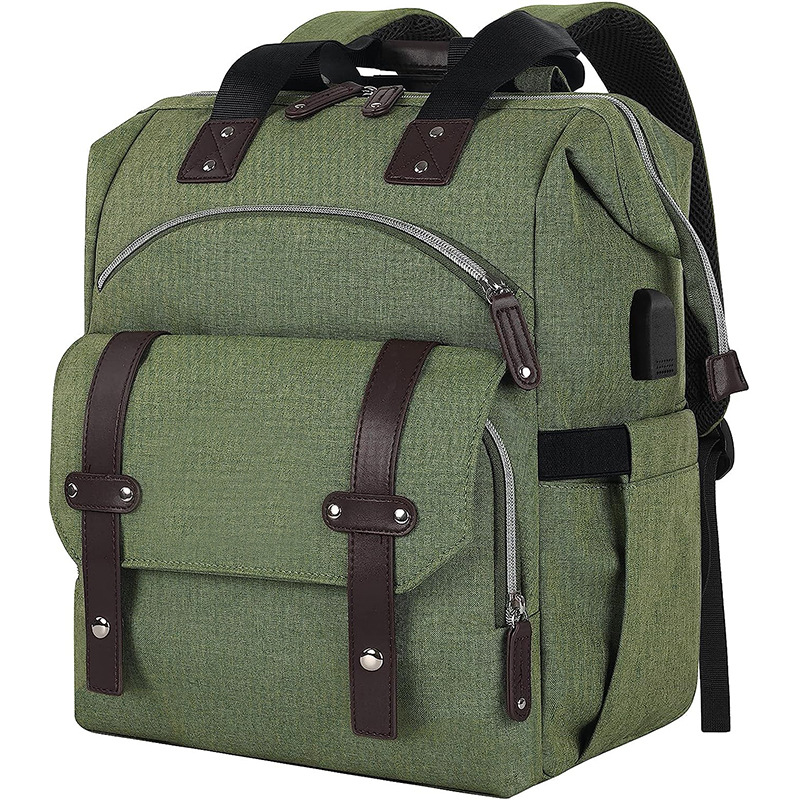 厂家新款大容量便携出差牛津布pu皮公文包笔记本平板电脑包双肩包