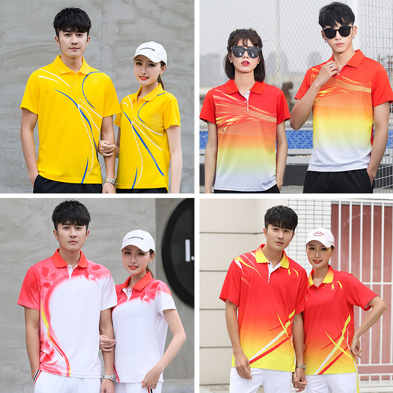 夏天短袖运动服情侣体t恤运动会比赛半袖健走团队活动polo衫印字