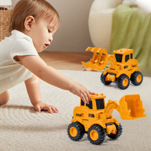 儿童按压小汽车男孩3惯性回力车1一2岁婴儿挖掘机工程车玩具车5-6