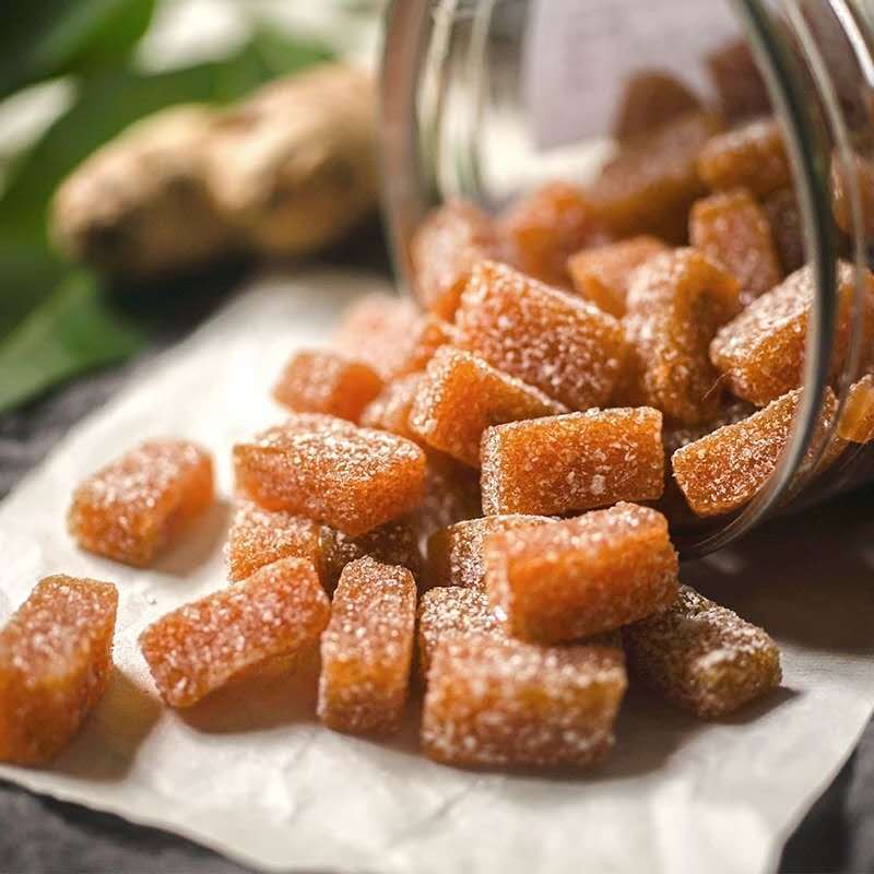 糖果500g罐装姜糖软糖姜糖红糖生姜块大姨妈风味零食100g跨境电商