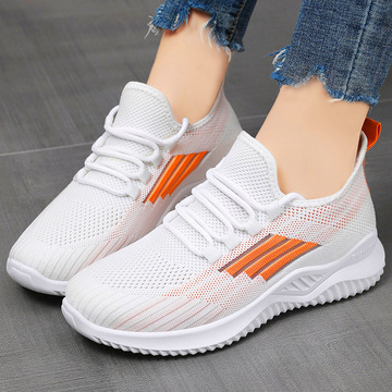 跑步鞋女夏季新款单鞋跨境批发temu代发飞织透气潮流时尚运动鞋