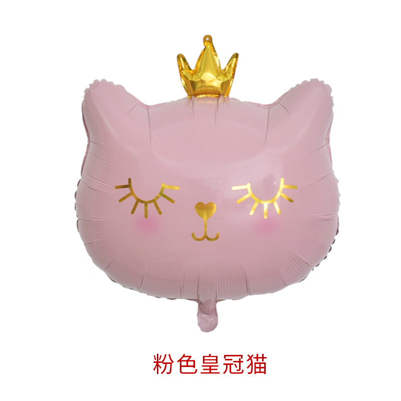 New Crown Cat Paw Print Aluminum Foil Balloon Korean Style Children Girl Birthday Party Photo Decoration