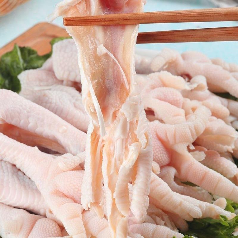 脱骨鸡爪批发新鲜无骨去骨凤爪冷冻子生鸡脚商用清真量大从优包邮
