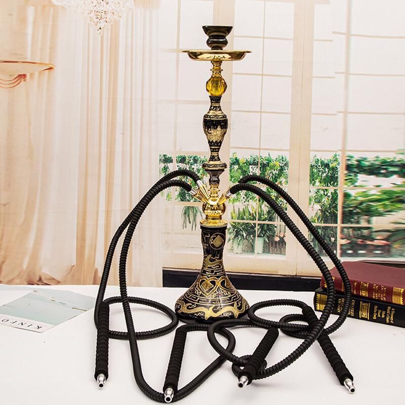 阿拉伯水烟全套hookah大号75厘米玻璃水烟套酒吧ktv过滤水烟烟i丝