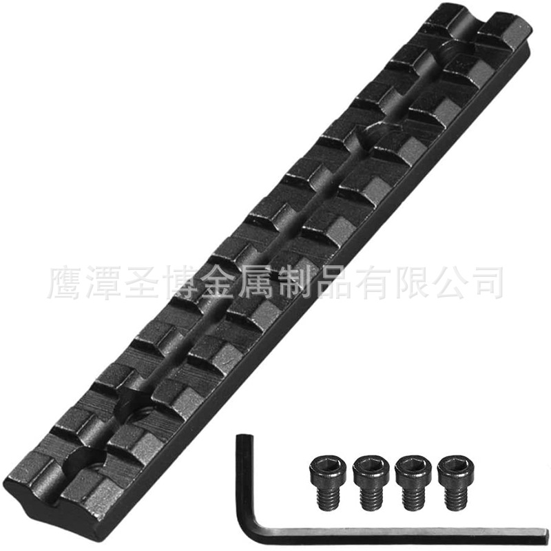 Tactical Bracket 11 Slot Guide Rail Four Holes 20mm Bracket Aluminum Alloy 117mm Long Sight Lens Base Adapter