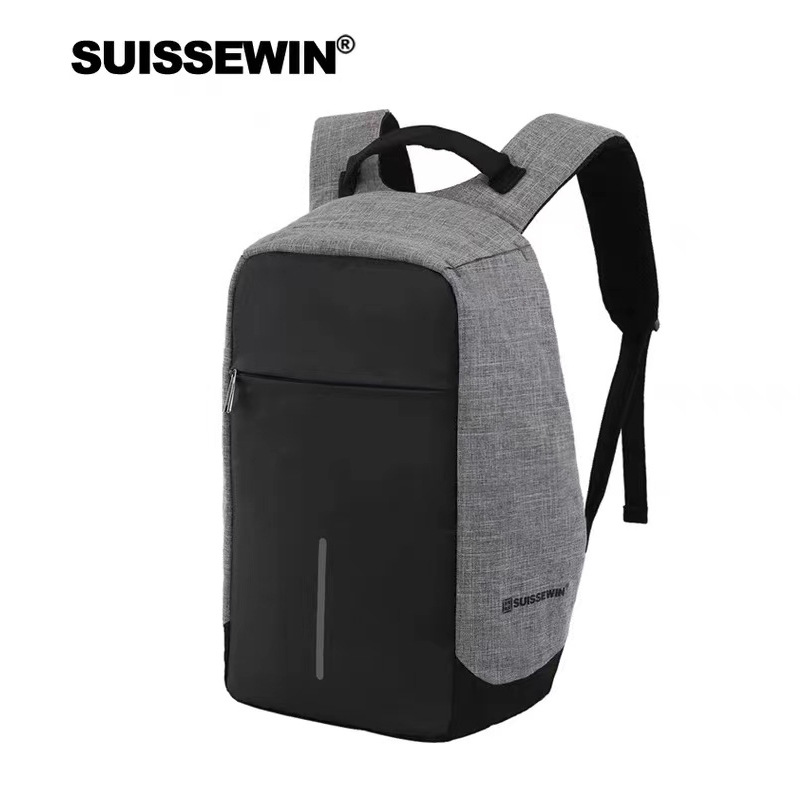 suissewin多功能防盗背包男士双肩包休闲电脑背包书包snk17003