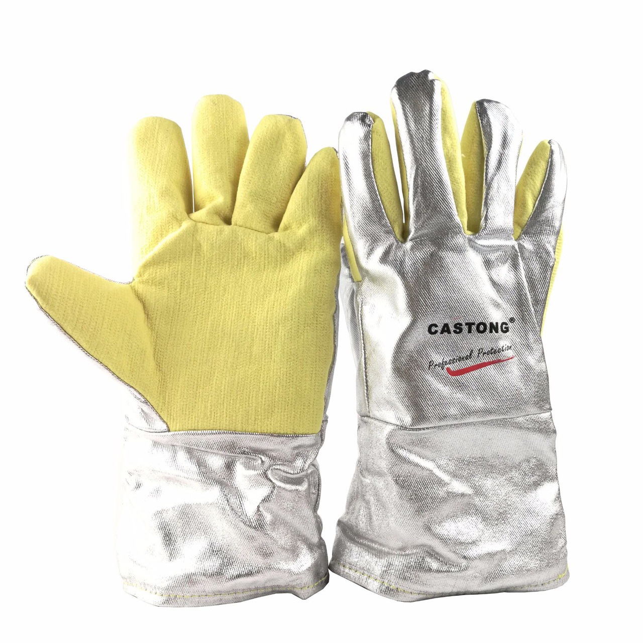 卡斯顿yerr15-34耐高温500度手套 抗辐射热防切割防烫劳保手套