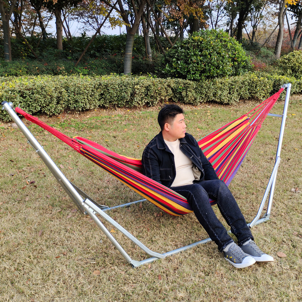 支架吊床吊椅支架亚马逊爆卖加厚折叠钢架室内户外吊床架厂家直供