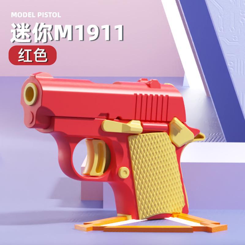 Tiktok Same Style Lob Gun 1911 Pistol Baby Toy Gun Gravity Radish Pistol Toy Radish Knife Pistol