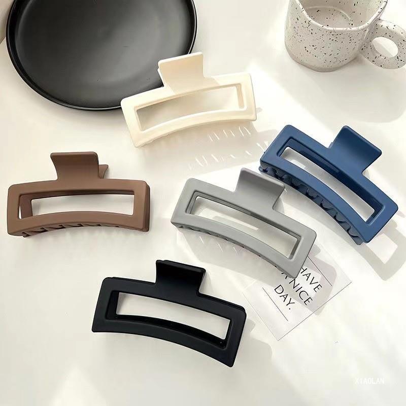 New 13cm Square Frosted Grip Korean Hairpin Female Shark Clip Oversized Cross-Border Foreign Trade Hair Clip Head Accessories