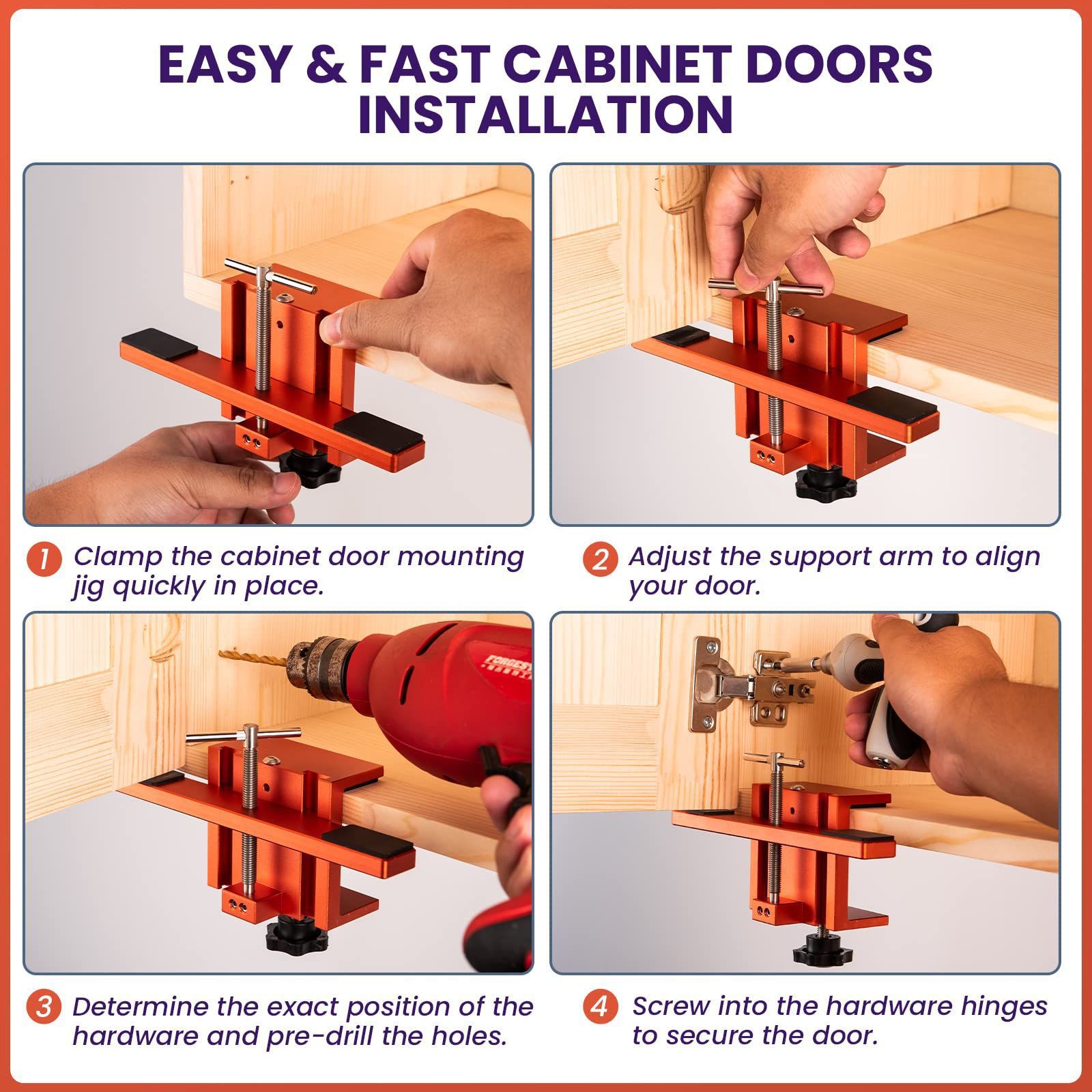 Locker Door Mounting Punch Clip Showcase Puncher Right Angle Clip Cabinet Door Jig