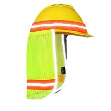 厂家批发工地遮阳可带安全帽的防晒帽遮脸护脸子小黄帽户外作业