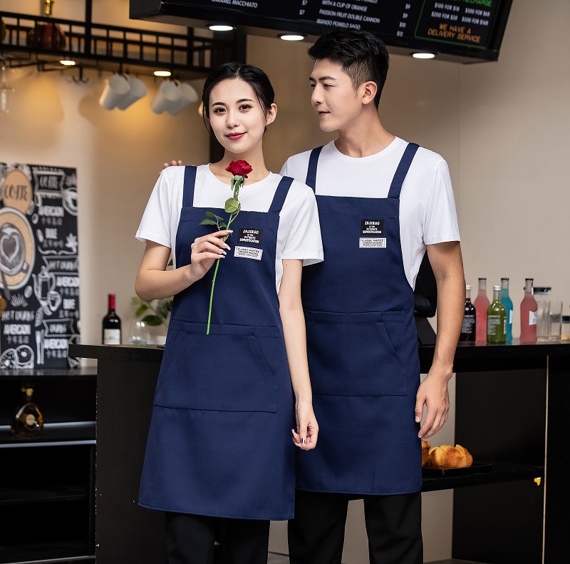 New Waterproof Canvas Apron Kitchen Restaurant Restaurant and Cafe Waiter Workwear Home Men and Women Same Style