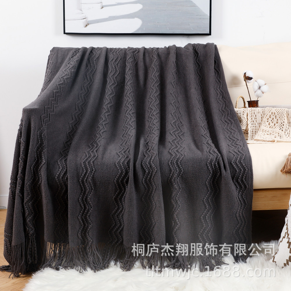 Nordic Style Tassel Blanket Bay Window Blanket Knitted Blanket Bed Blanket Bed Set Sofa Cover Ins Towel Bed Blanket Cover Blanket