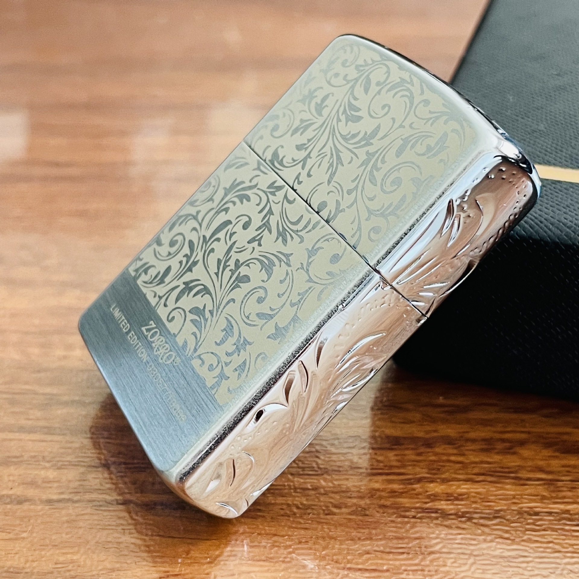 zorro佐罗黄铜煤油防风打火机个性创意z92106侧面雕花唐草送男友