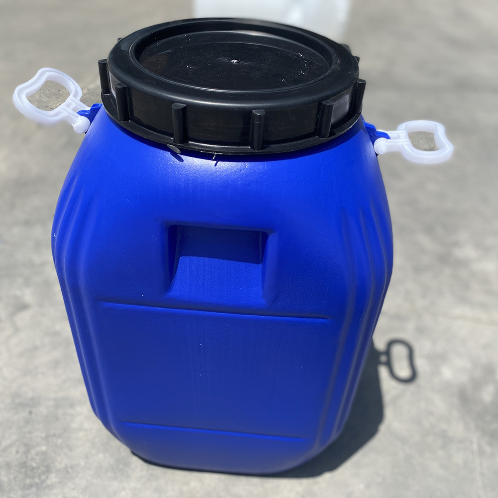 加厚蓝色大开口50升塑料工业桶耐酸碱方形化工桶50公斤乳液桶厂家