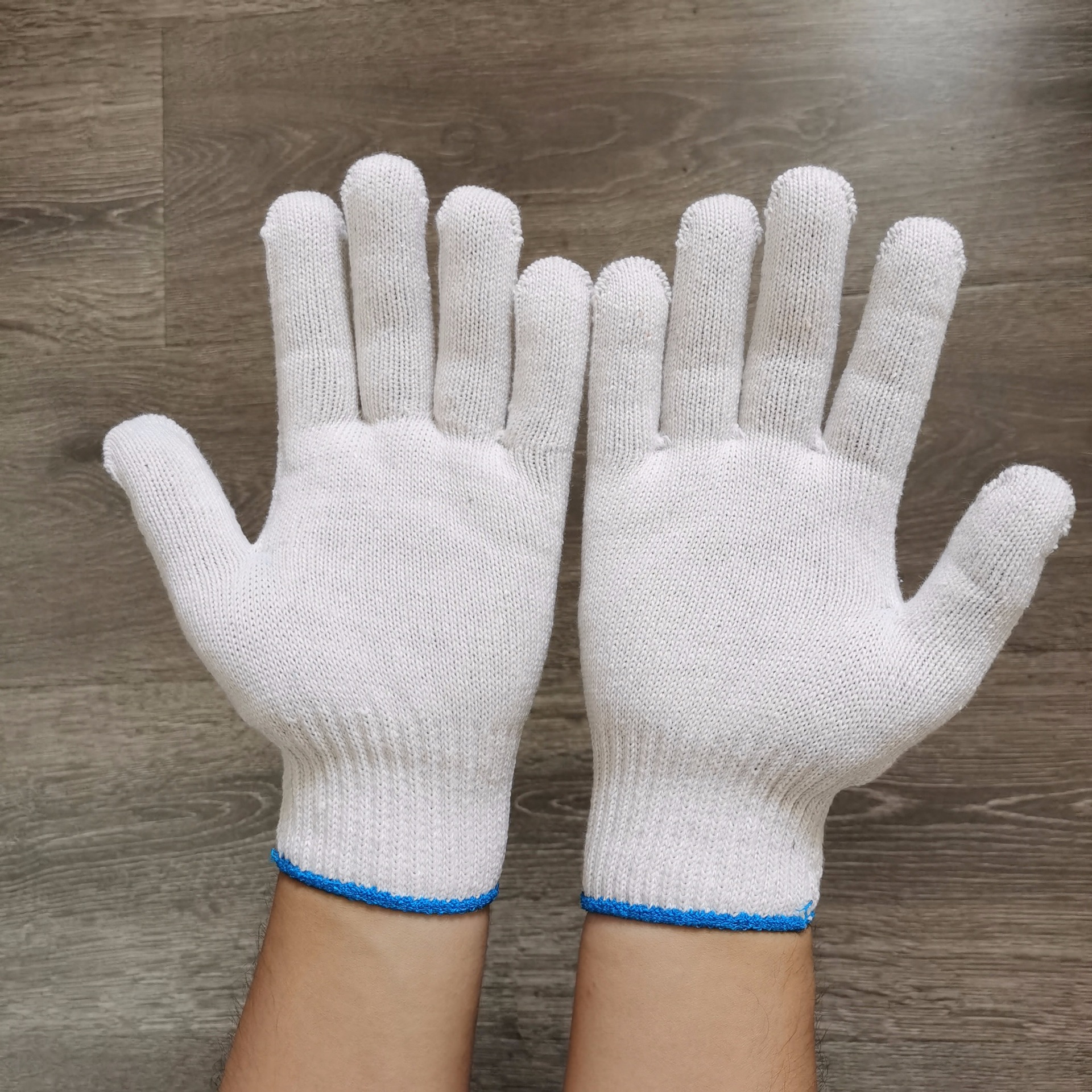 10针50克灯罩棉纱线手套建筑工地防护纱手套加密500克劳保手套