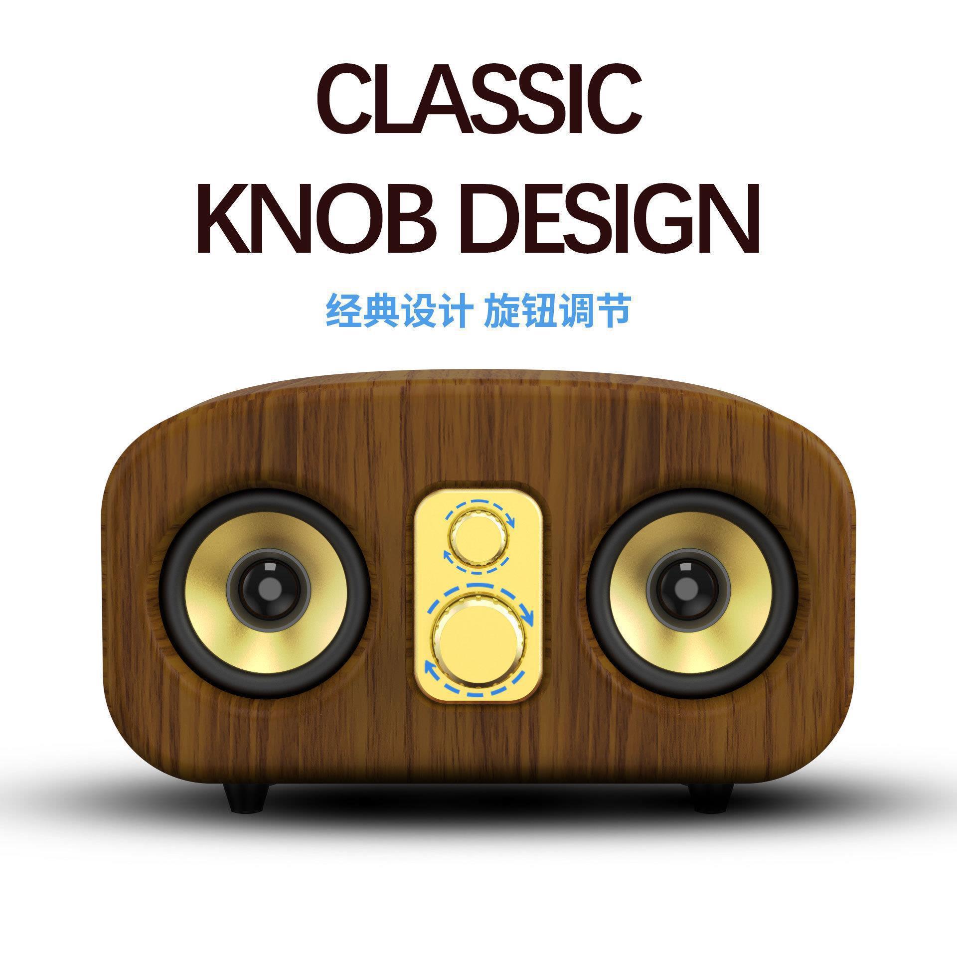 新款e-3401无线复古蓝牙音箱 户外插卡u盘便携低音炮桌面蓝牙音响