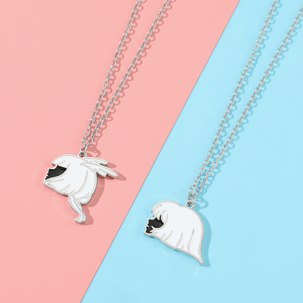 光遇周边白鸟平菇一对情侣项链女潮流百搭小众项链精致长款毛衣链