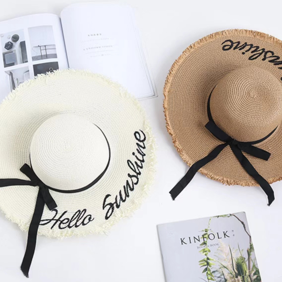 Hat Female Straw Straw Hat Internet Celebrity Summer Travel Seaside Beach Hat Fashion All-Match Sun Protection Sun Hat