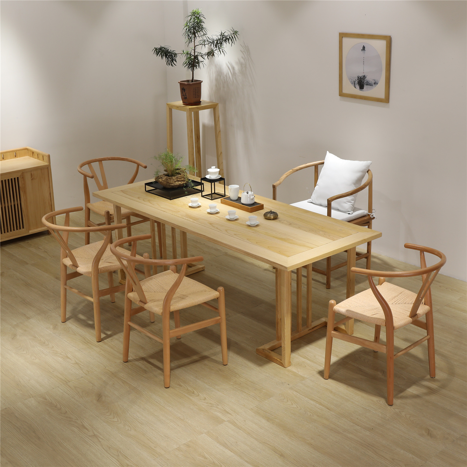 批发禅意实木茶几茶道桌子新中式茶桌椅组合家具功夫茶台喝茶办公