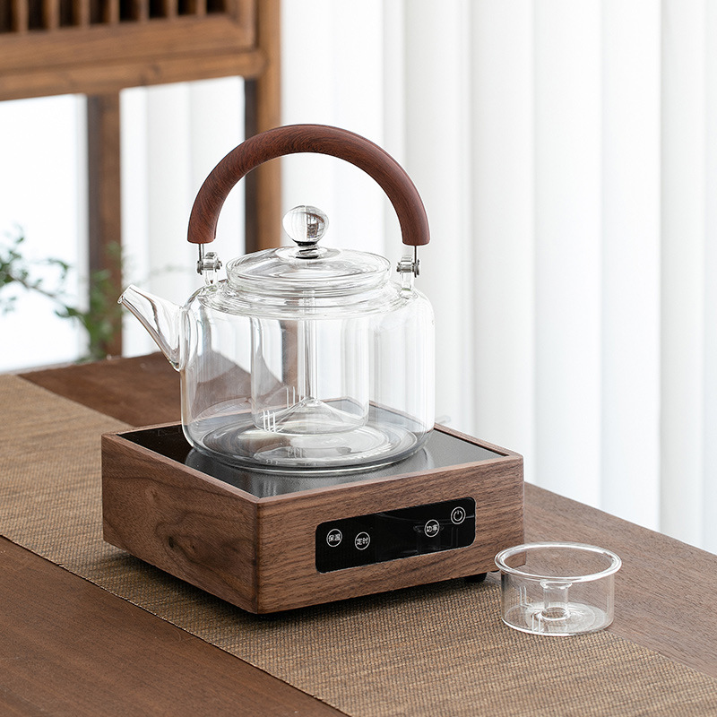 自动上水煮茶器套装玻璃煮茶壶办公室煮蒸茶器烧水壶家用电陶炉