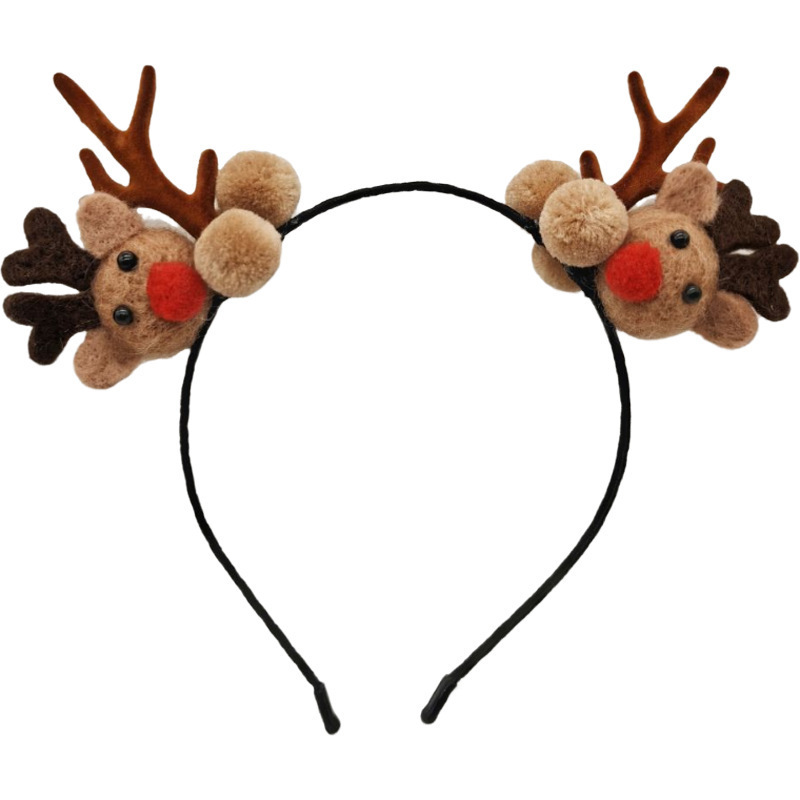 鹿角发箍圣诞节头饰鹿角发夹麋鹿头饰发光头饰鹿角头箍绑发捆批发