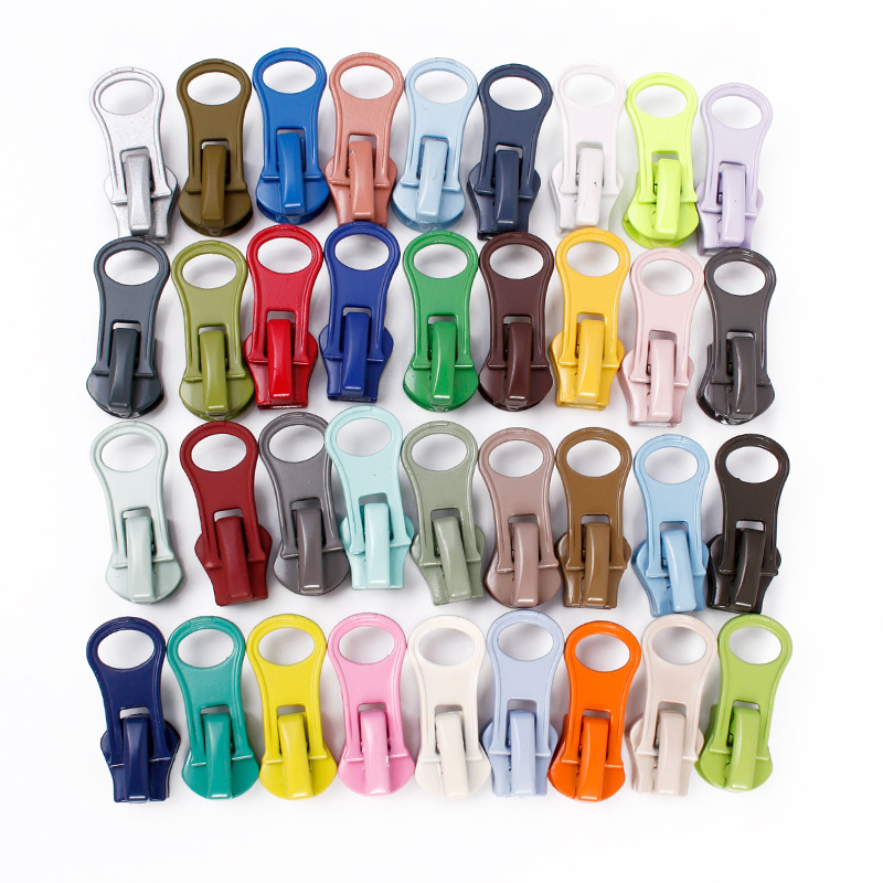 Zipper Slider Accessories No. 5 Zinc Alloy Almond Head Color Salad Lock Head Metal Zipper Pull Head Spot Factory Wholesale